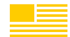 yellow american flag icon