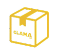 A yellow box with GLAMA written on it is placed against a gray background.